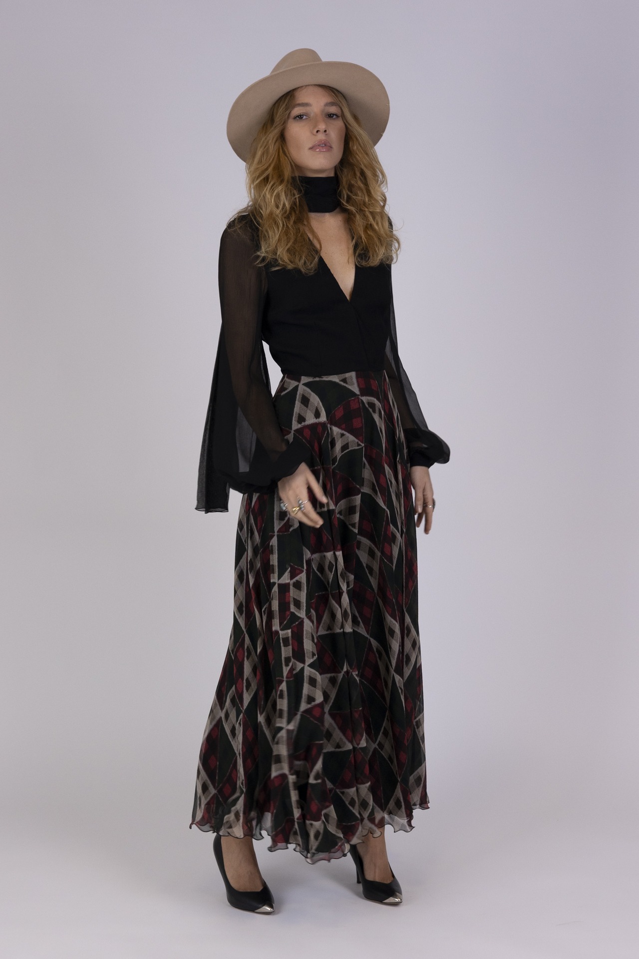 Long Crepe Dress with Short Train 630 main image 1