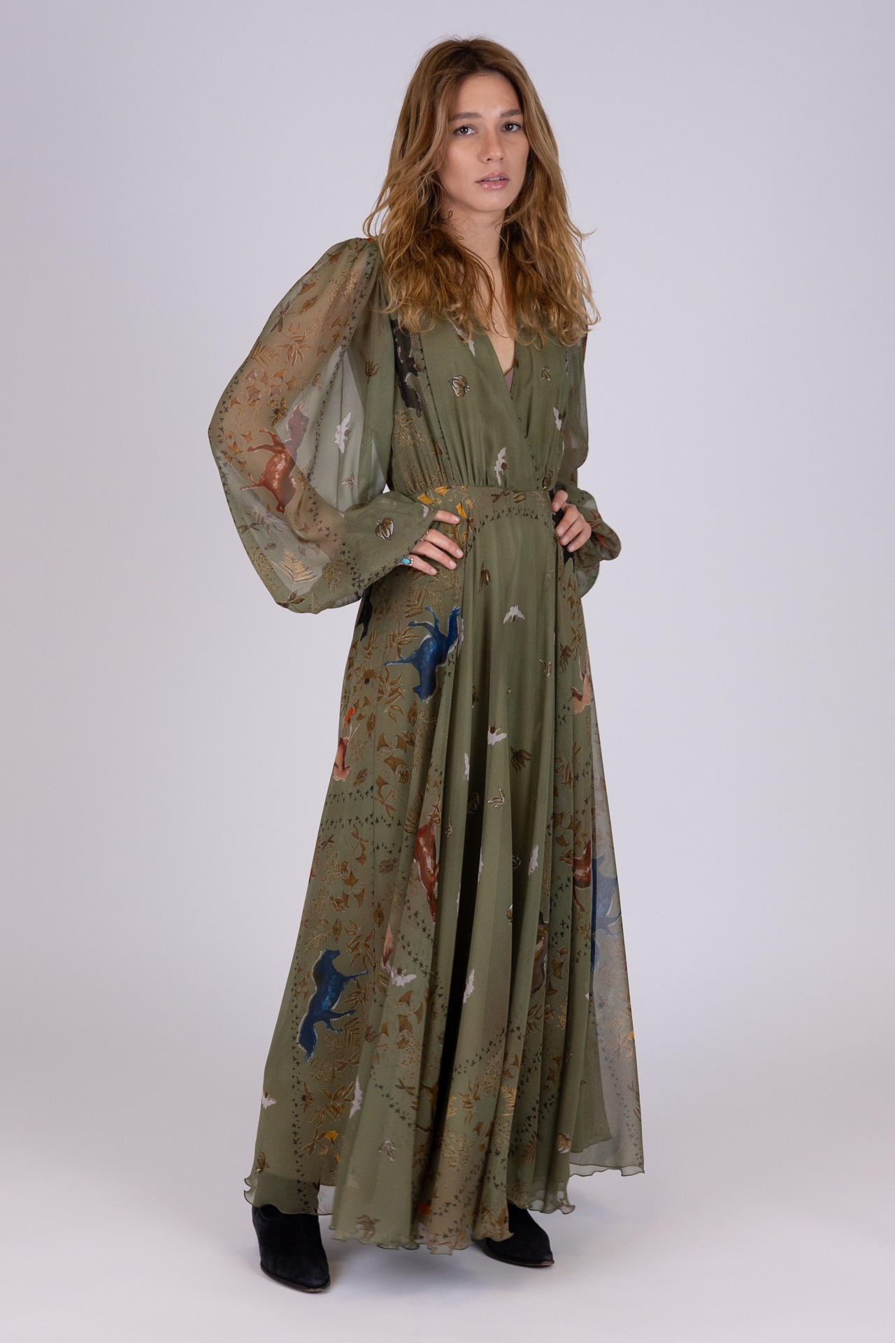 Free People - Vestito midi in maglia e pizzo avorio Free People - Vestito midi in maglia e pizzo avorio