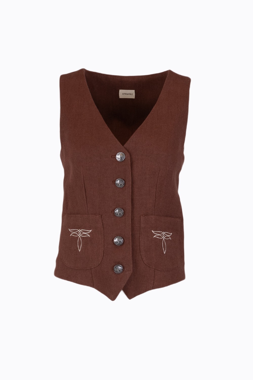Flavio-M Waistcoat - Natural Linen main image 1